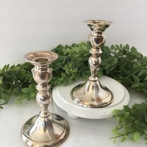 Vintage Silver Candle Stick Holders Leonard Silver